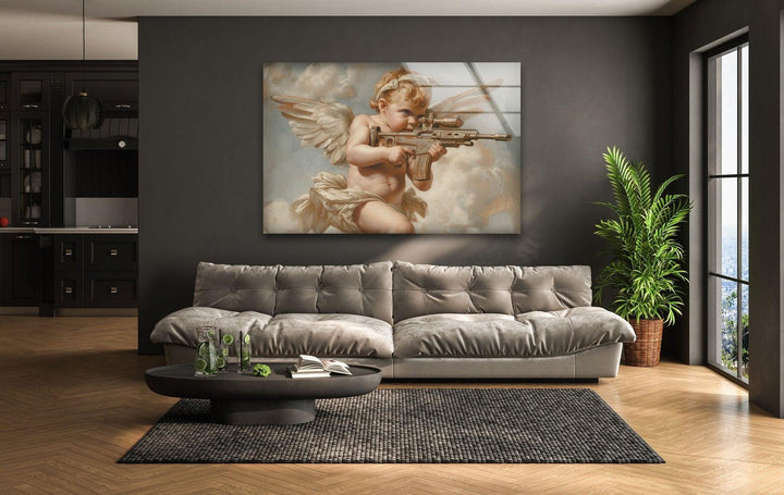 Baby Angel Glas Wandkunst