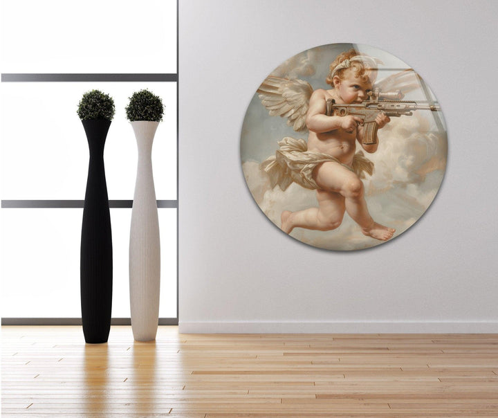 Baby Angel Glas Wandkunst