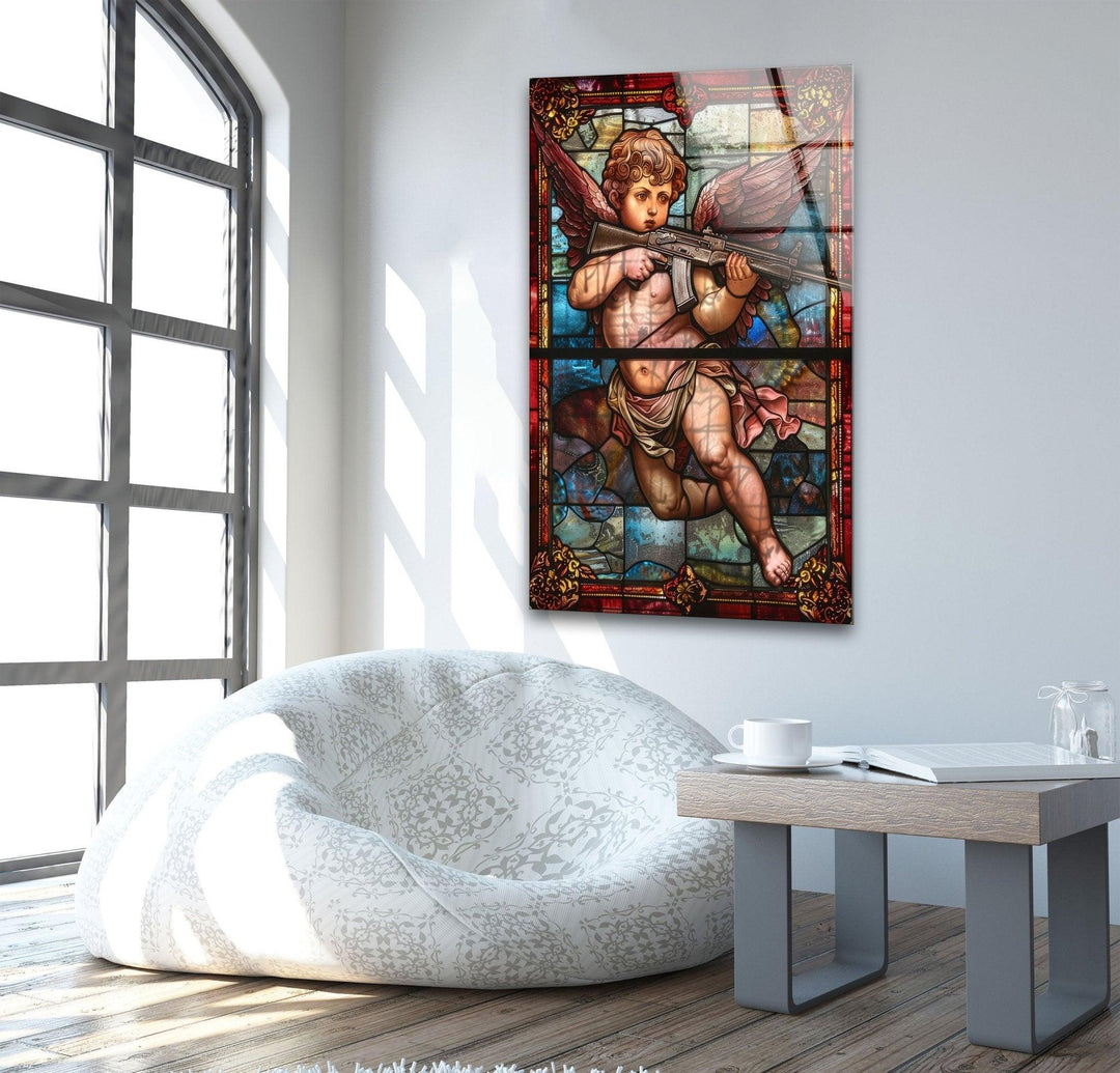 Baby Eros Glaswandkunst