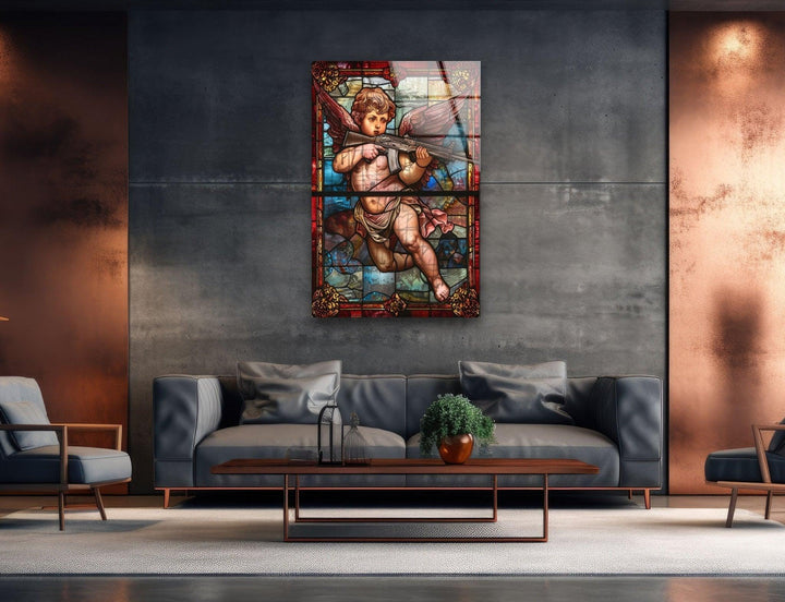 Baby Eros Glaswandkunst