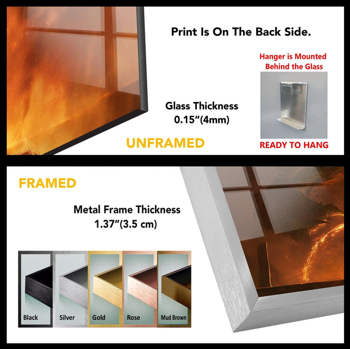 Balrog vs Gandalf Tempered Glass Wall Art - MyPhotoStation