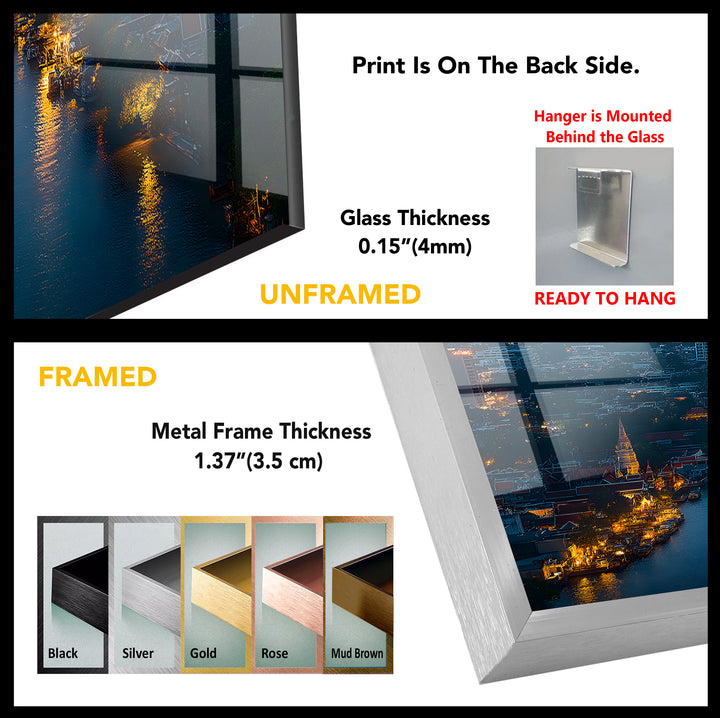 Bangkok View Glass Wall Art