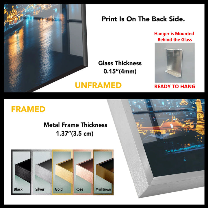 Bangkok Midnight Glass Wall Art - MyPhotoStation