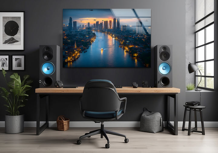 Bangkok View Glass Wall Art art glass wall art, glass wall art pictures