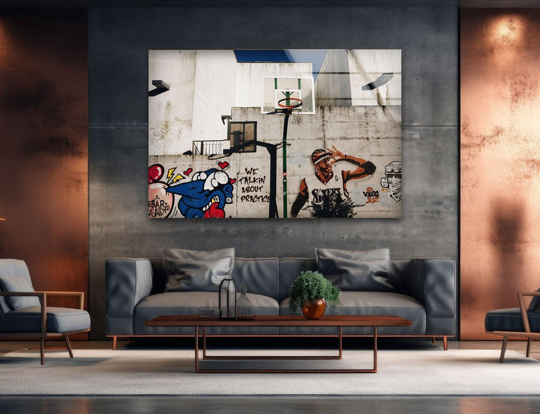 Banksy Graffiti Tempered Glass Wall Art - MyPhotoStation. Banksy paintings for sale. Artdesigna Glass Wall Arts