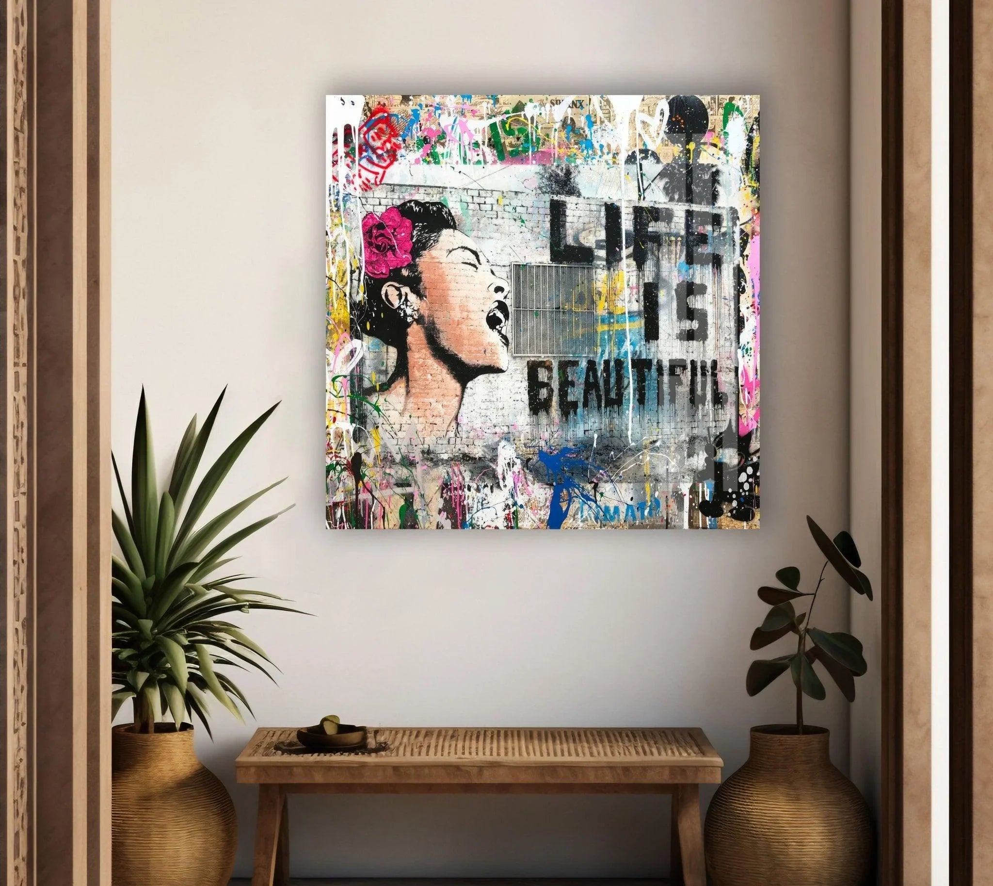 額縁　BANKSY Life is beautiful Banksy Life is Beautiful Artwork & Wall Prints | Iconic Street Art