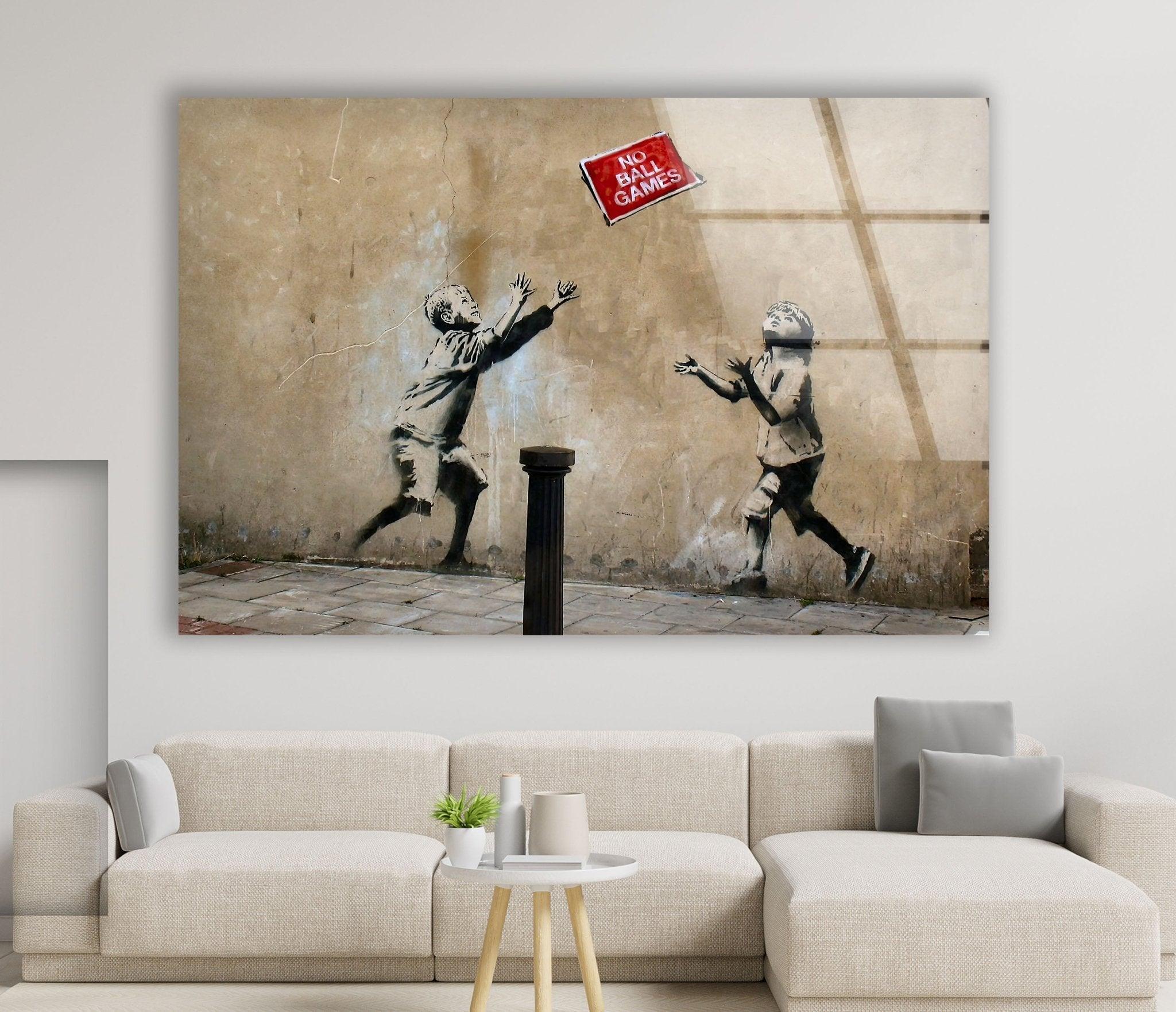 Banksy No Ball Games Large Wall Art | Graffiti Art – MyPhotoStation