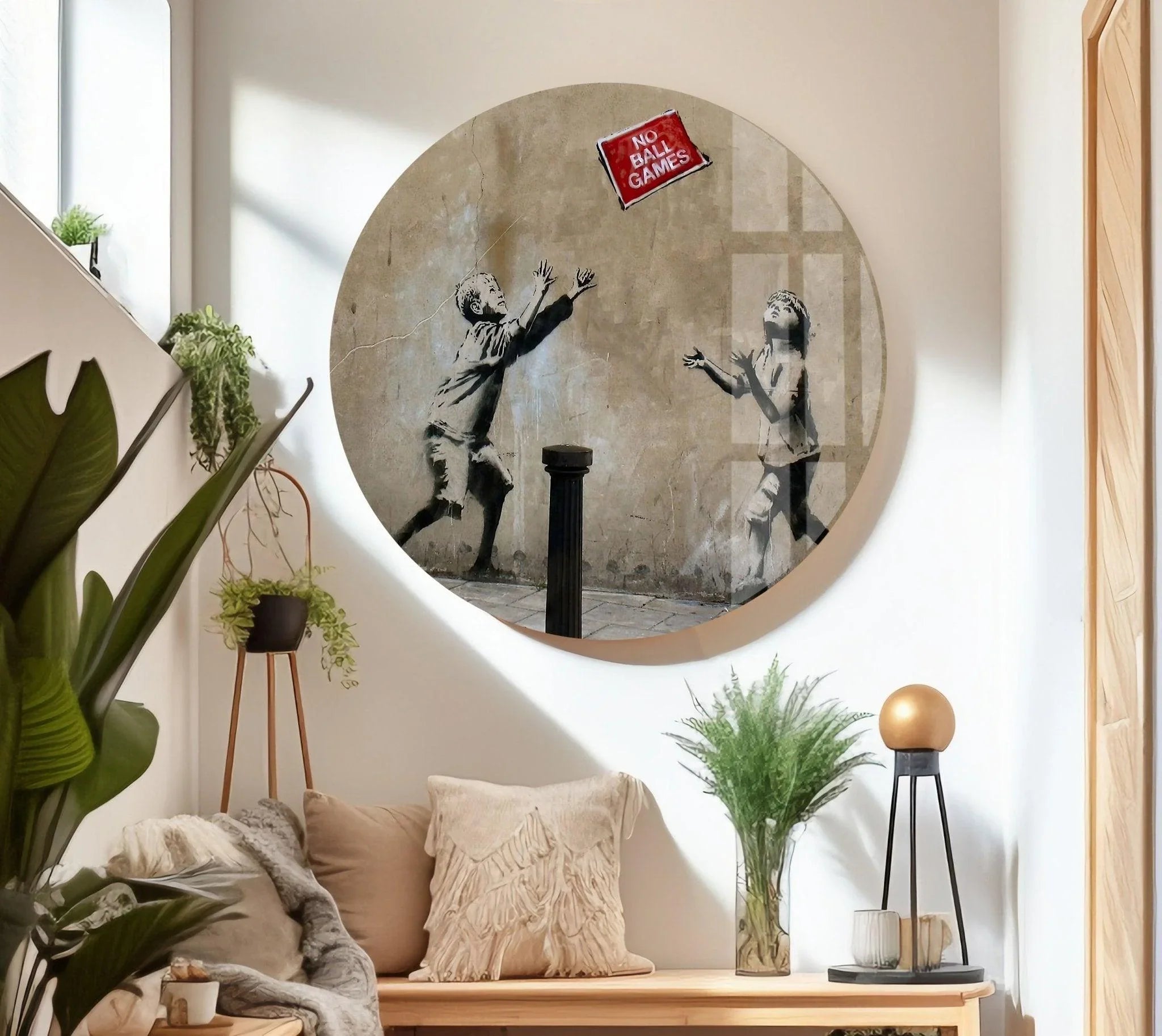 Banksy No Ball Games Large Wall Art | Graffiti Art – MyPhotoStation