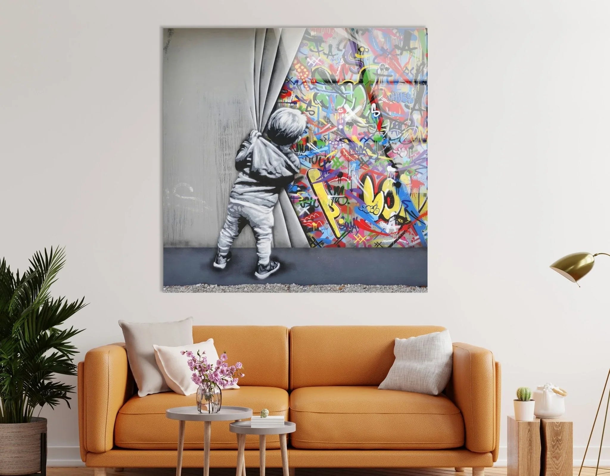 Banksy Glass Wall Art | Banksy Street Art Graffiti Artworks