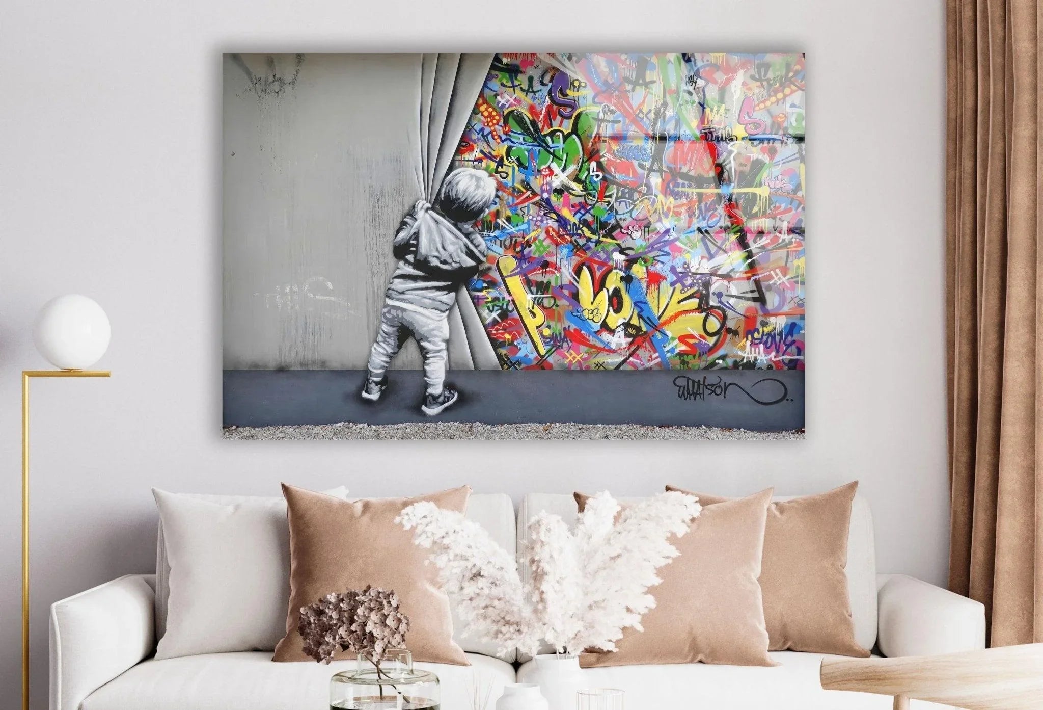 Banksy Glass Wall Art | Banksy Street Art Graffiti Artworks