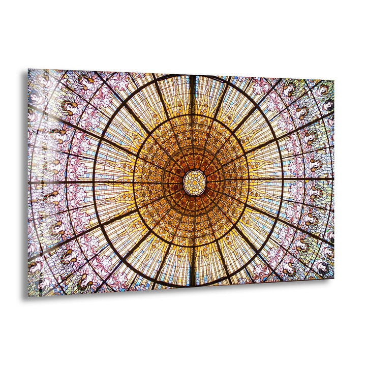 Barcelona Stained Church Glass Wall Art stained glass wall art, stained glass wall decor