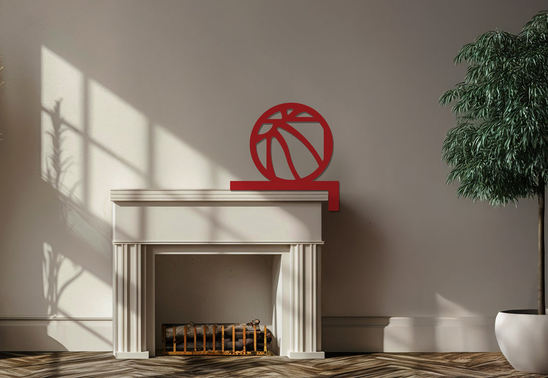 Contemporary basketball metal wall hanging décor