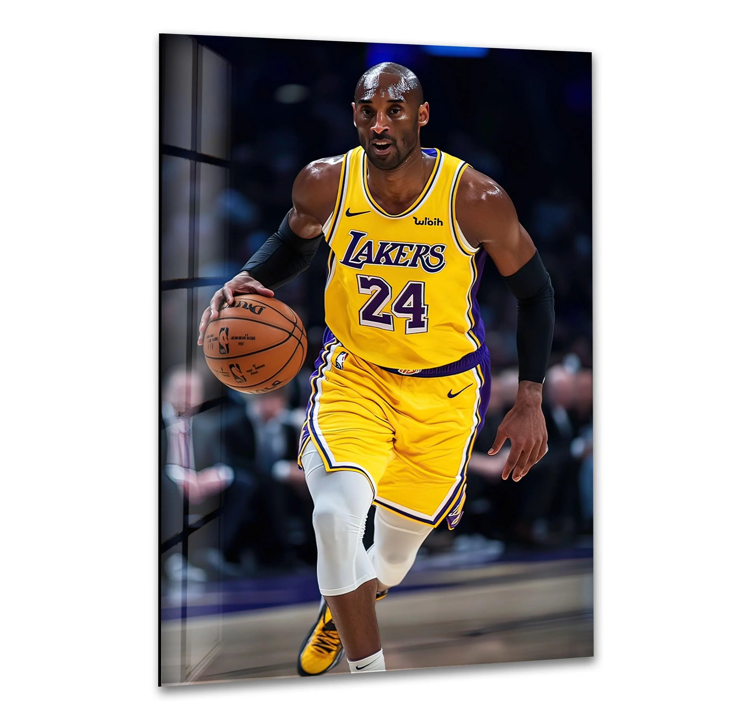 希少！Kobe Bryant アート作品 Lakers 24 Kobe Bryant Lakers Glass Wall Art – Iconic Sports Legend