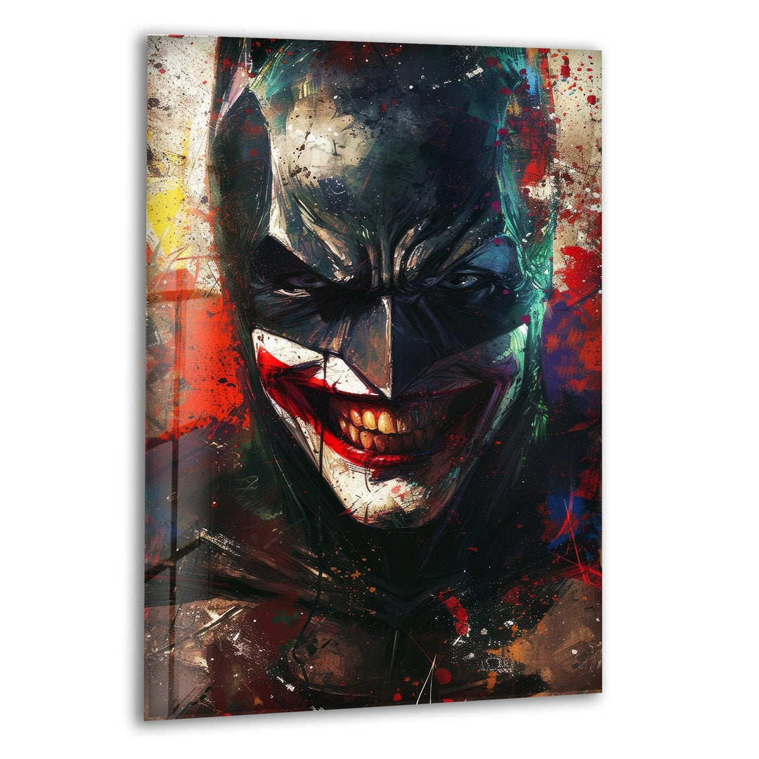 Batman & Joker Smile Glass Wall Art glass photo prints, glass picture prints
