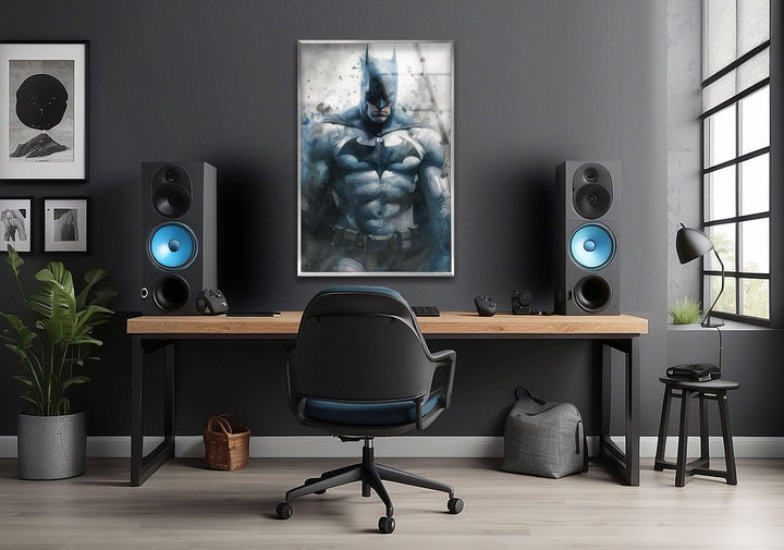 Batman Painting Glass Wall Art, glass pictures for Wall, glass prints wall art