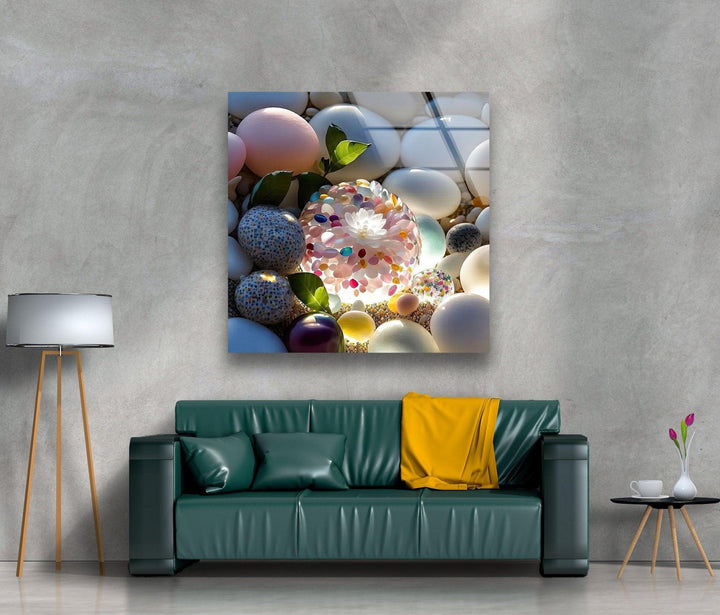 Strandsteine ​​Glaswandkunst
