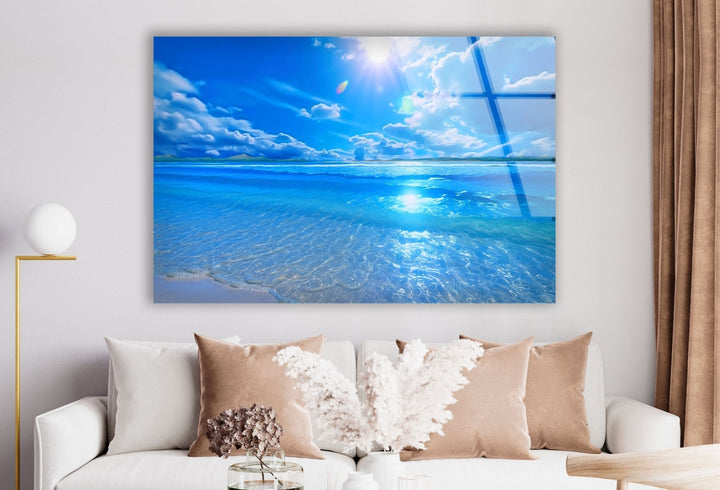 Relaxing Beachfront View on Glass – A Must-Have for Nature Enthusiasts
