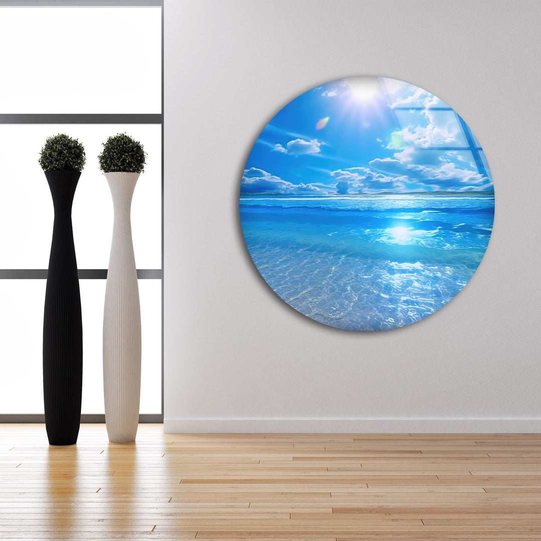 Serene Ocean View on Tempered Glass – Perfect for Beach Lovers
