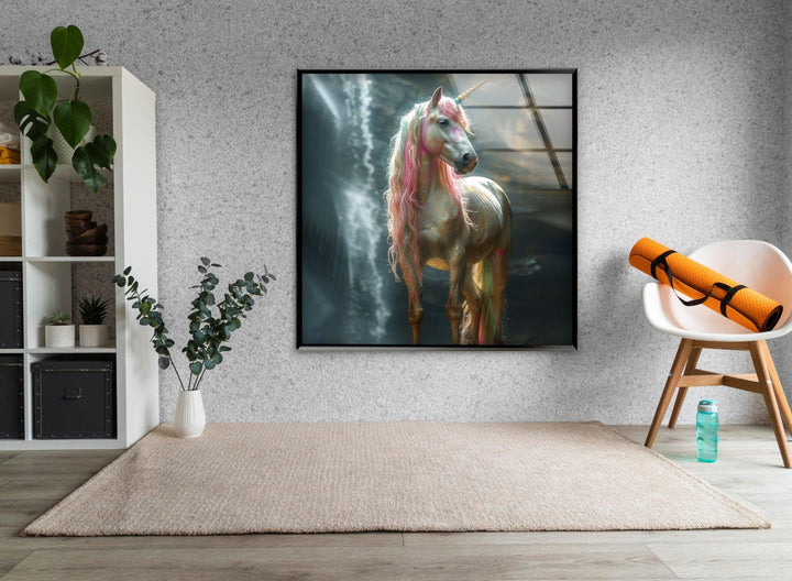 Beautiful Unicorn Glass Wall Art, art glass wall art, glass wall art pictures