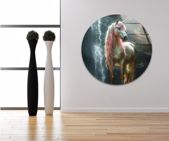 Beautiful Unicorn Glass Wall Art, glass image printing, glass prints from photos