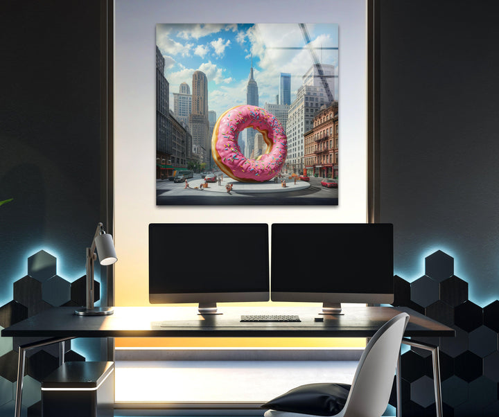 Großer Donut Cool Art Glaswandkunst