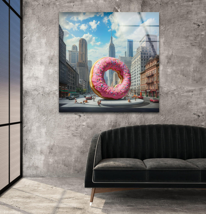 Großer Donut Cool Art Glaswandkunst