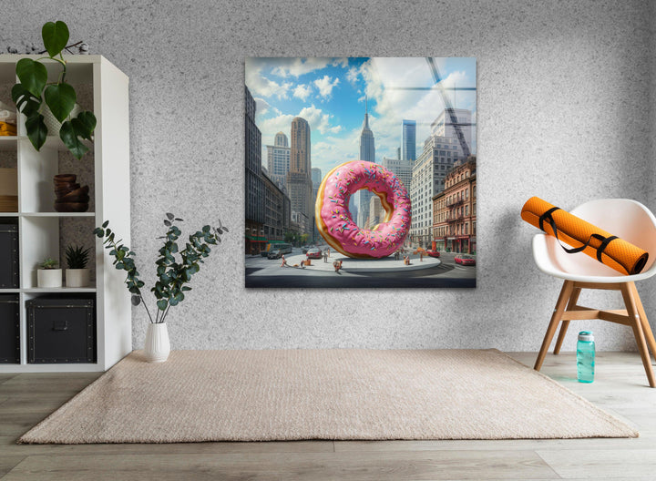Großer Donut Cool Art Glaswandkunst