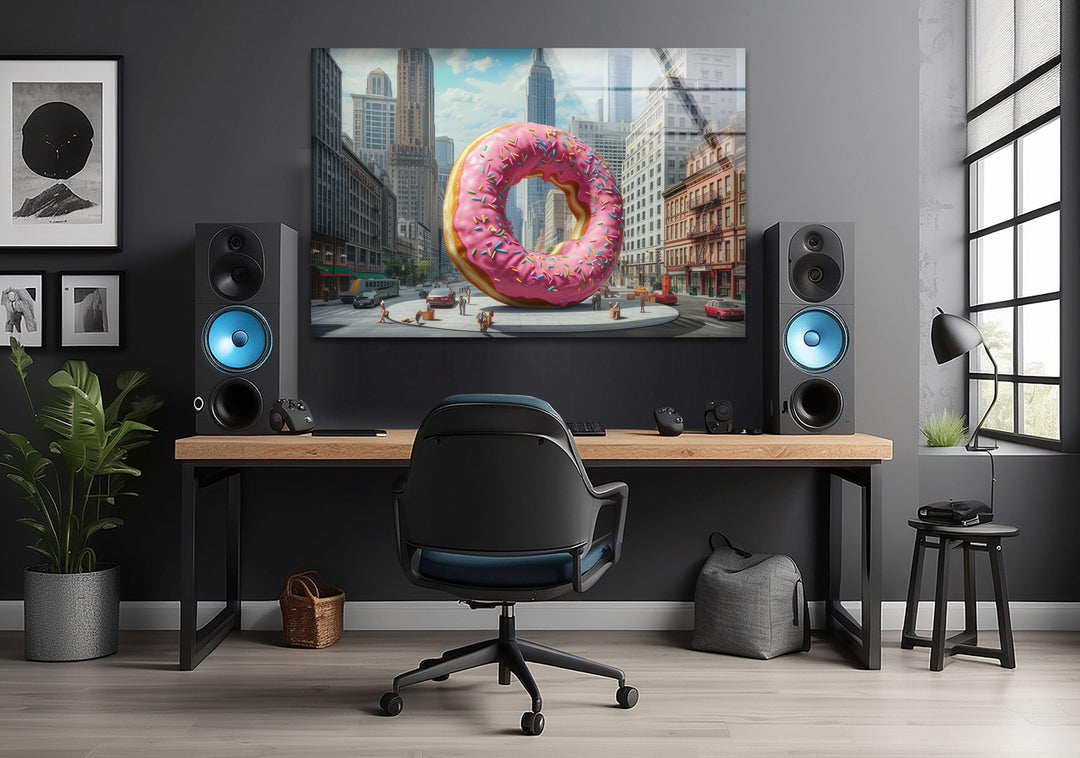 Großer Donut Cool Art Glaswandkunst