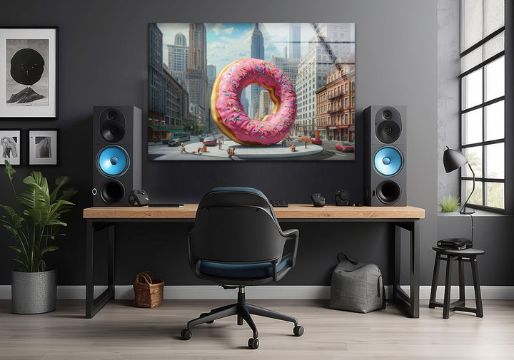 Großer Donut Cool Art Glaswandkunst
