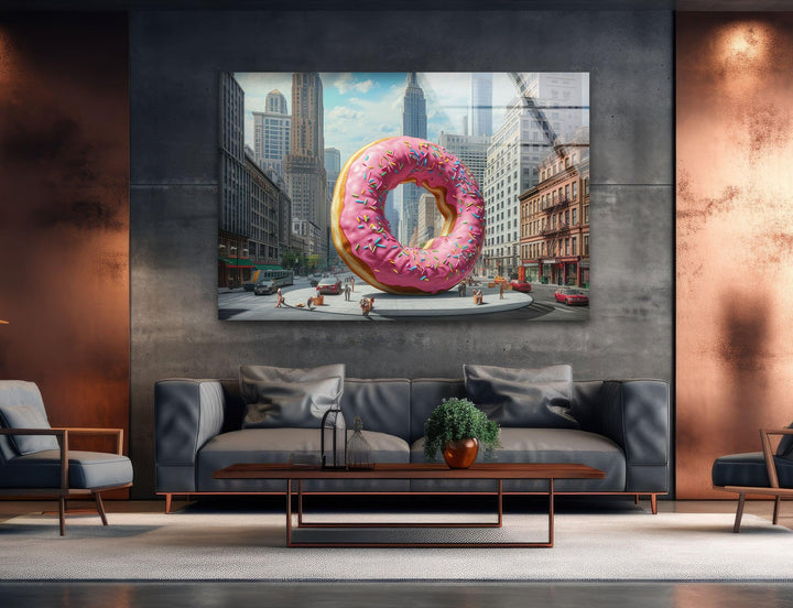 Großer Donut Cool Art Glaswandkunst