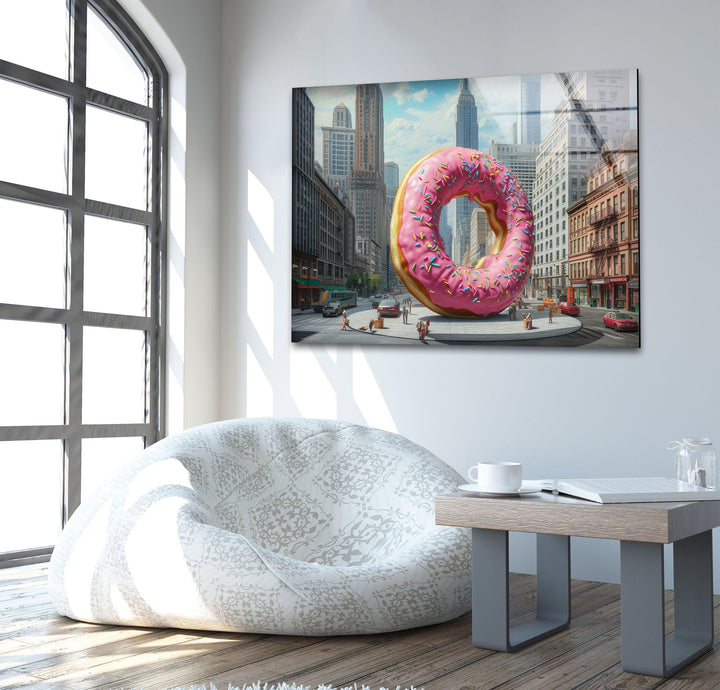 Großer Donut Cool Art Glaswandkunst