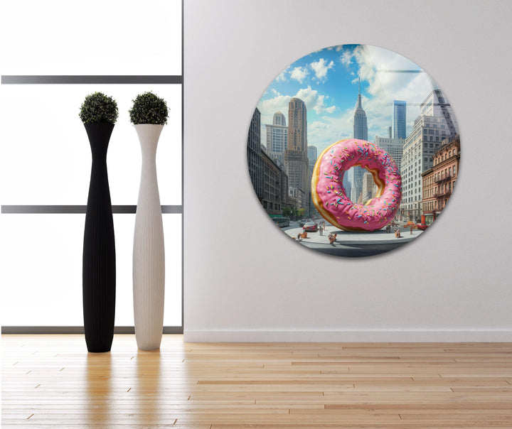 Großer Donut Cool Art Glaswandkunst