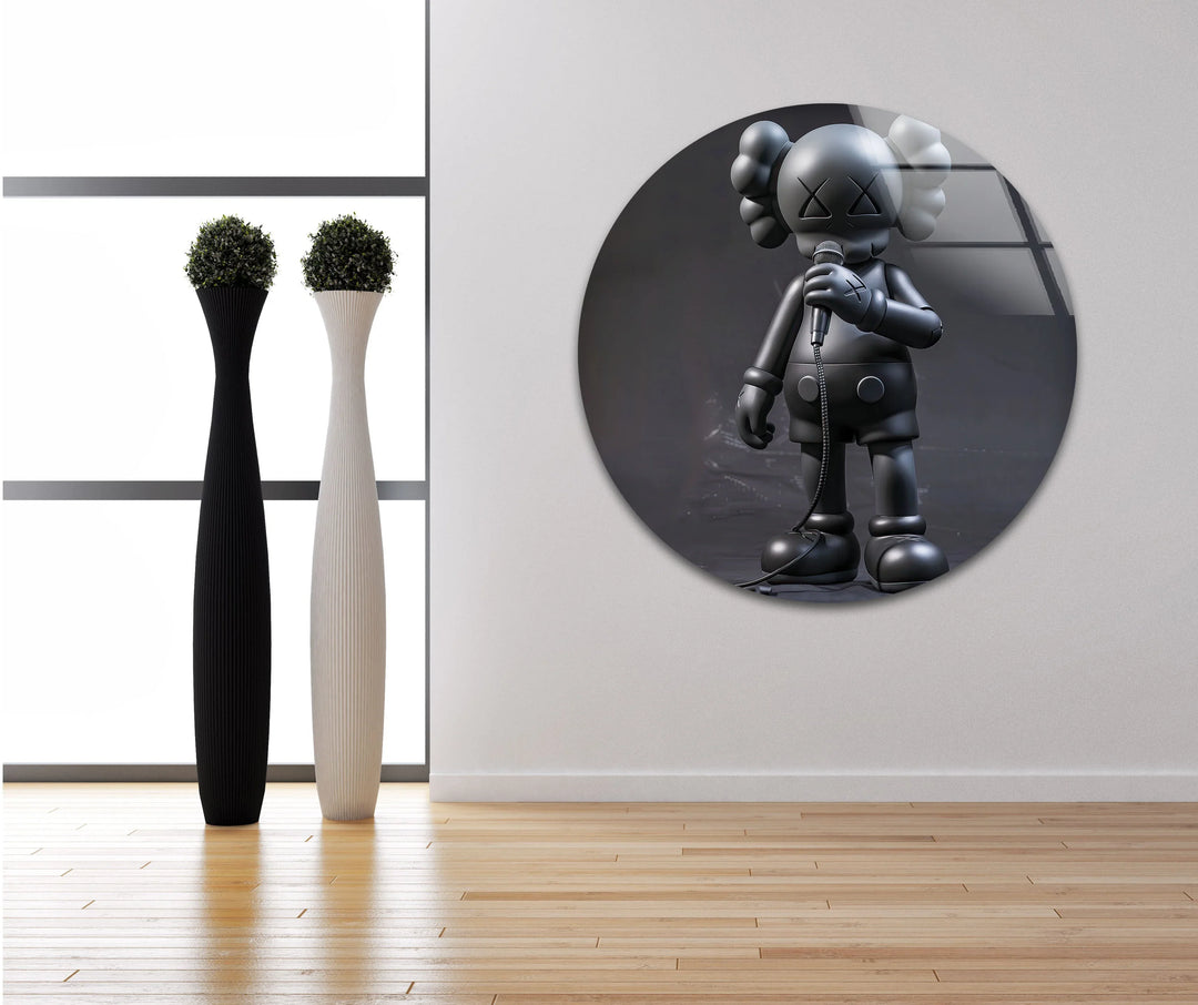 Modern pop figure wall art featuring a singer silhouette.