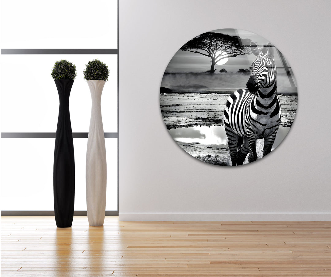 Modern black and white paintings of zebra prints perfect for enhancing any space with natural elegance
