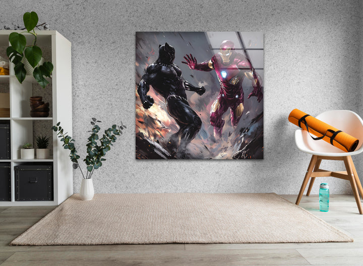 Vibrant superheroes art celebrating the strength and heroism of beloved icons

