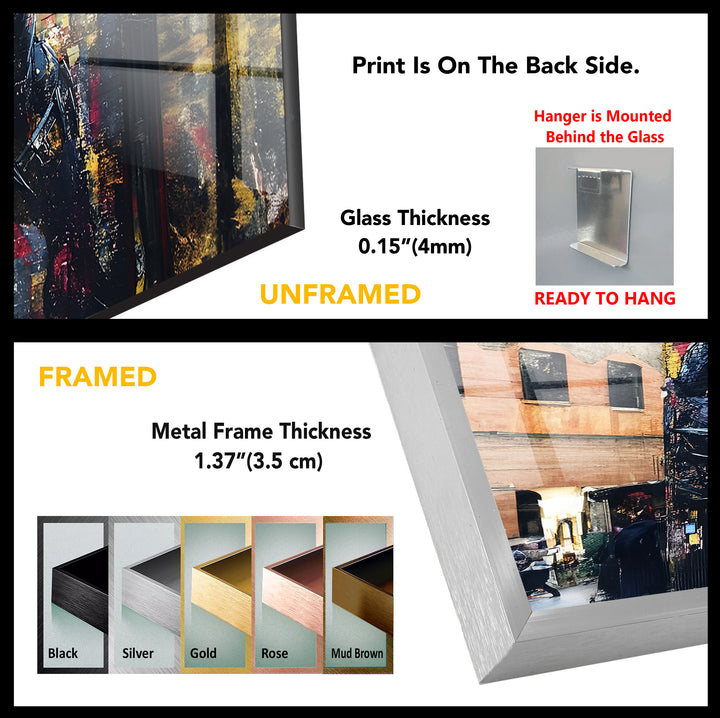 Black Panther Graffiti Glass Wall Art