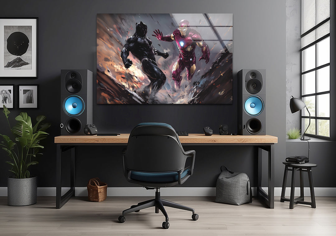 Superheroes wall art showcasing creative and detailed illustrations of heroic adventures
