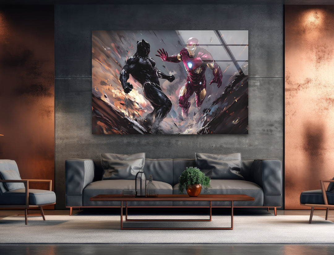 Striking superheroes art perfect for fans, blending iconic imagery with artistic flair