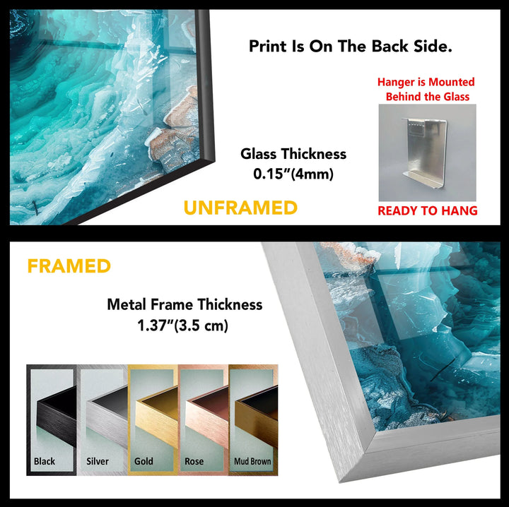 Stunning 3D Glass Wall Art - Ocean Depth Illusion for Modern Decor - MyPhotoStation