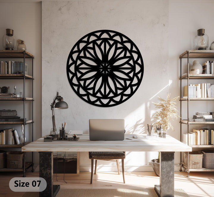 Circular mandala wall art metal design for modern homes