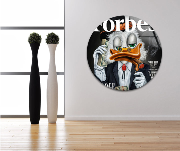 Bussiness Duck Glass Wall Art picture on glass wall art, photos printed on glass
