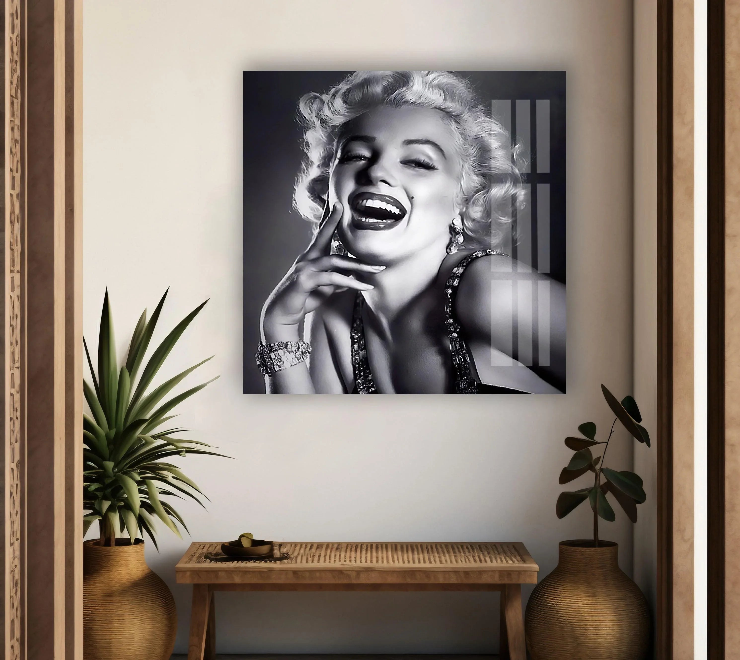 Marilyn Monroe Black & White Wall Art – Iconic Living Room Decor