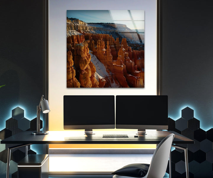 Bryce Canyon Landscape Glass Wall Art glass wall decor, glass wall art decor