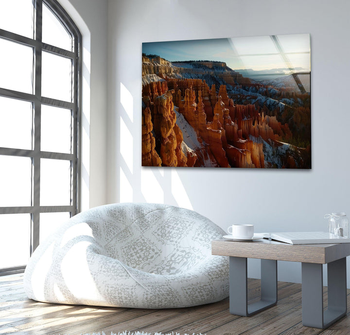 Bryce Canyon Landscape Glass Wall Art custom glass photo prints, large glass prints