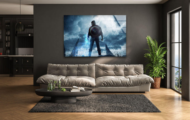 Captain America Marvel Glass Wall Art glass wall decor, glass wall art decor
