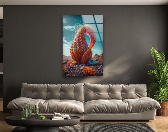 Stunning carnivorous plant glass wall art, featuring vibrant botanical details on durable, high-quality wall prints.