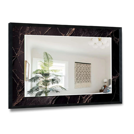 Brown Marble Wall Mirror Bathroom Mirrors

