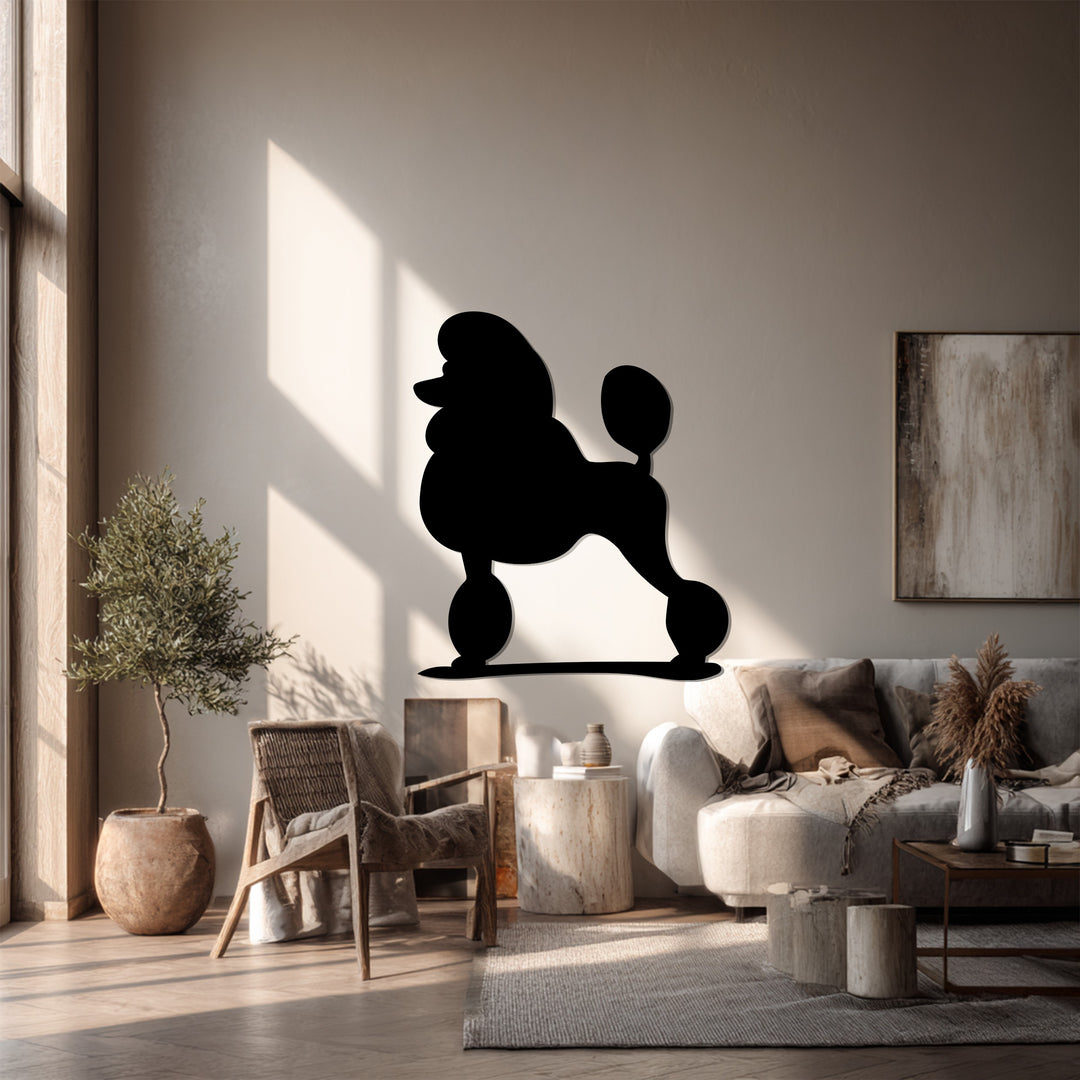 Elegant dog wall art metal design for pet salon decoration