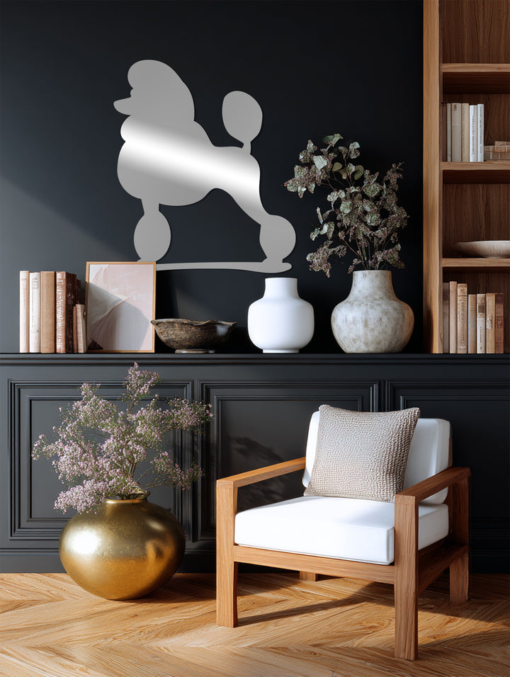 Cute dog wall décor metal poodle silhouette modern