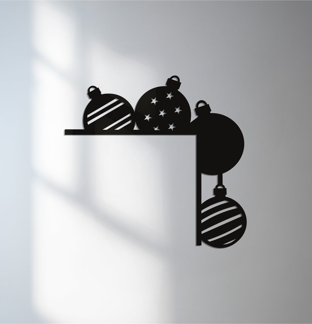 Christmas ornament metal wall art for festive home décor